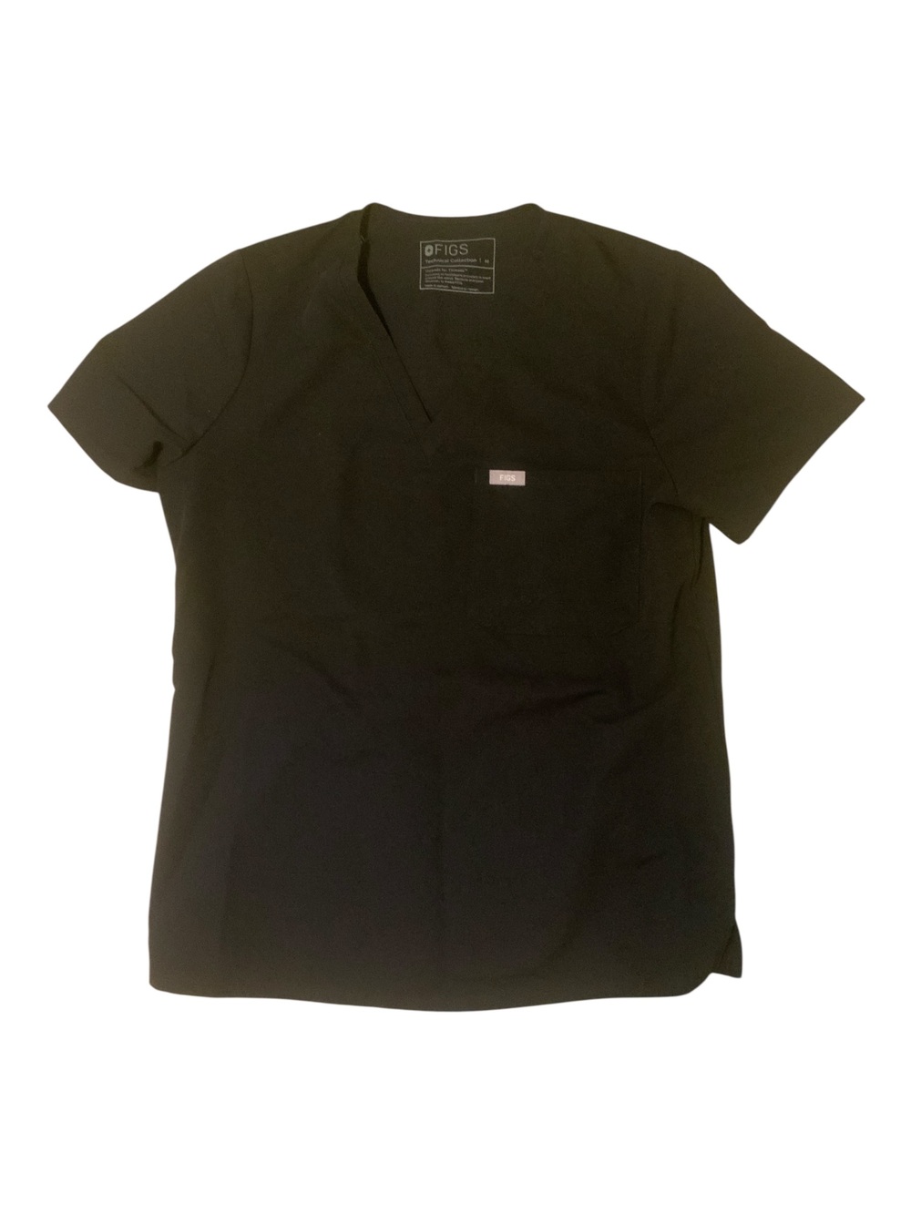 Figs Catarina Scrub Top - BLACK - Size Medium